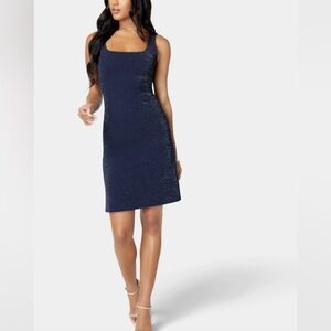 Bebe square neck flare dress